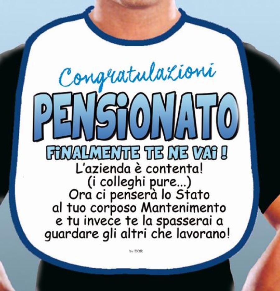 Bavaglio Humoristico per festa di Pensionamento per uomo