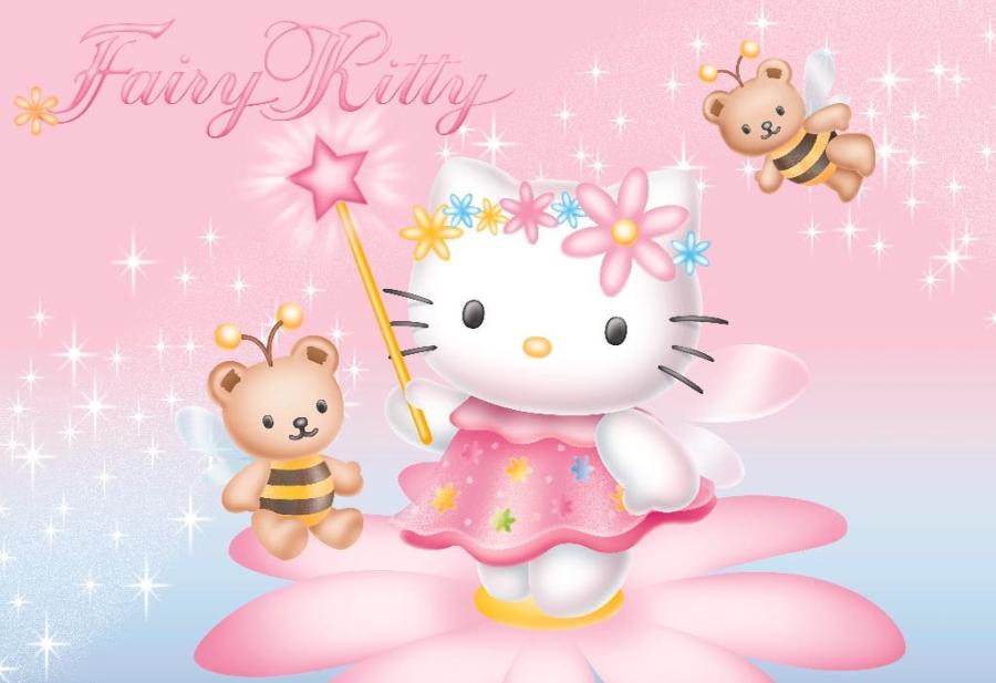 PARTYLANDIA, Cialda in Ostia per Decorazione Torte a Tema Hello Kitty, Cake Design, Commestibile, Senza Glutine