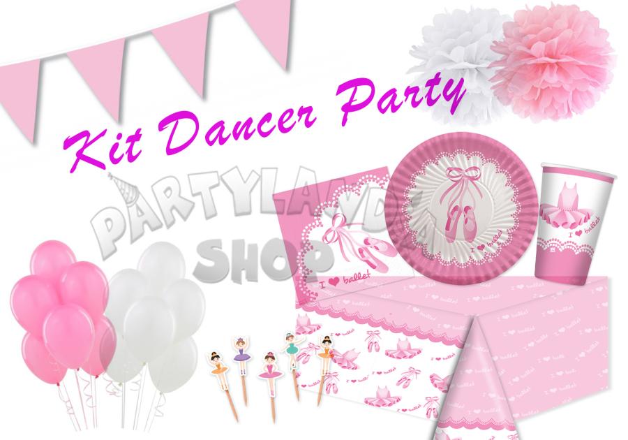 Kit festa Compleanno Balletto per 16 Coperti Compreso di Addobbi e  Decorazioni a Tema-102 Pz -  - Addobbi ed articoli per  feste, eventi e party