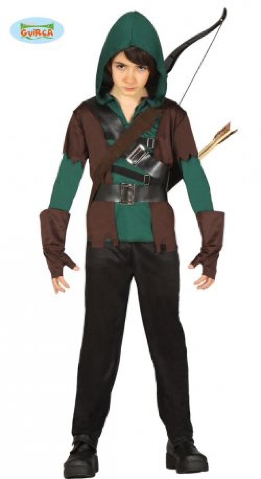 Costume Arcere Robin Hood Harrow Bambino 7/9 Anni Travestimenti Carnevale -   - Addobbi ed articoli per feste, eventi e party